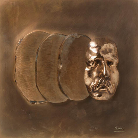 César, Masque en tranches, 1972. Courtesy of Demisch Danant Gallery