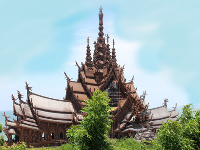 Santuario de la Verdad en Pattaya, Tailandia.  La verdad es todo aquello que se piensa sobre un hecho real, es decir, una afirmación... 