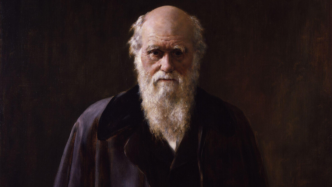 Detalle de uno de los retratos más famosos de Darwin, obra del pintor John Collier