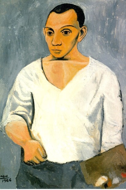 «Autorretrato con sombrero de fieltro gris»