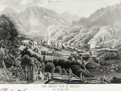 City in Flames. Courtesy of Salzburg Museum
