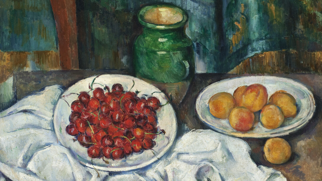 Paul Cezanne, 'Natura morta con ciliegie e pesche'