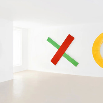 Robert Mangold, Paintings 1973-2012, exhibition view. Courtesy of Mignoni Gallery