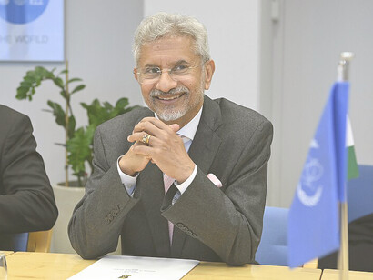Rafael Mariano Grossi, IAEA Director General, met with Dr. Subrahmanyam Jaishankar, Minister of External Affairs of India, during his official visit to the Agency headquarters in Vienna, Austria