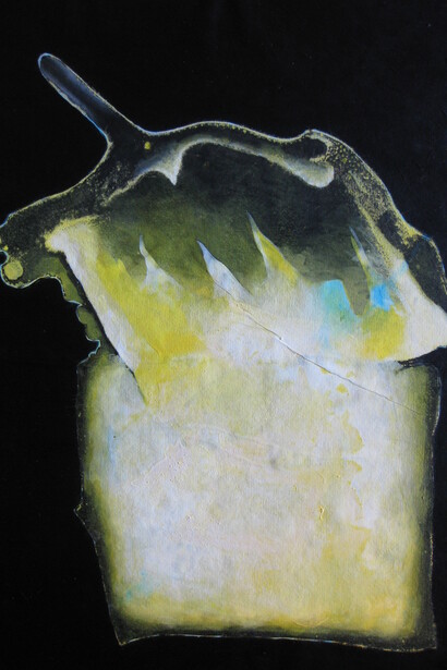 La Pensée colorée - 7. Acrylique et vinylique sur papier marouflé sur carton, 42x29,7 cm.