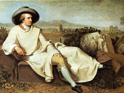 Porträt von Goethe in der römischen Campagna