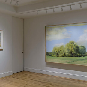 Sylvia Plimack Mangold, Tapes, fields, and trees, 1975-84, exhibition view. Courtesy of Craig Starr Gallery