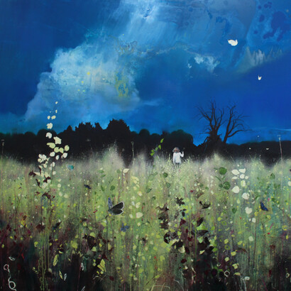 Last Light Study, 2016, oil on canvas, 183 x 200 cm by Nick Archer. Courtesy of Long & Ryle Gallery