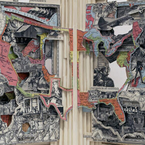 Brian Dettmer, The de of America (detail), 2022. Courtesy of Nancy Toomey Fine Art