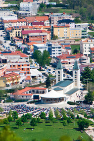 Vista aerea di Medjugorje (Bosnia ed Erzegovina)