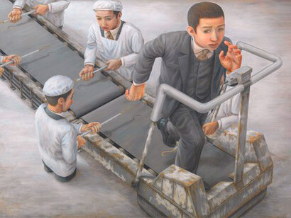 Obra de la serie 'Cadenas de producción humana' de Tetsuya Ishida