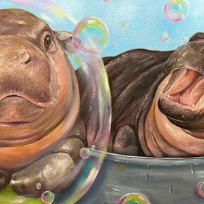 Sophie Levit, Bubble bath bliss, 2025. Courtesy of Jackson Junge Gallery 