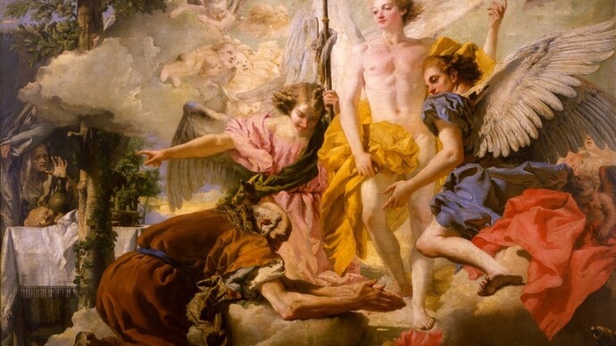 Giandomenico Tiepolo. Abraham e os três anjos. Venezia, Gallerie dell'Accademia