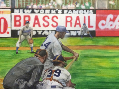 Ernie at Ebbets, courtesy of Margie Lawrence Fine Art