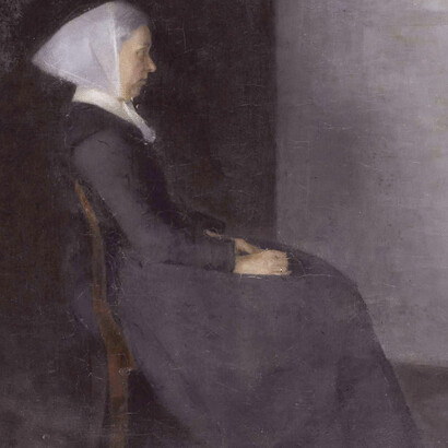 Vilhelm Hammershøi. Frederikke Hammershøi, la madre del artista. 1886