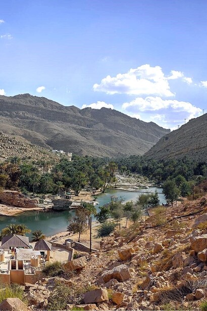 Wadi Bani Khalid, nella regione orientale, distretto di Muscat, Oman