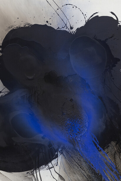 Otto Piene, Blue black coalition, 1983/90. Courtesy of Sprüth Magers