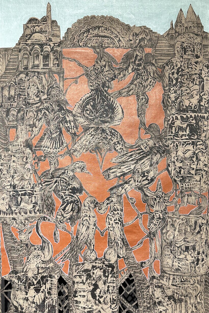 Kevork Mourad, The conference of the birds (detail), 2026. Courtesy of Leila Heller Gallery