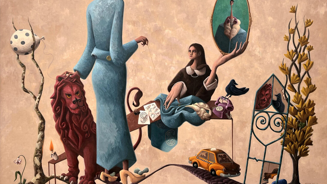 Ashkon Haidari, The autumn designer meets the persian lion, 2024. Courtesy of Anna Zorina Gallery