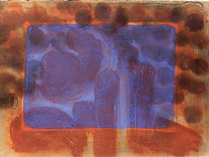 Howard Hodgkin, "Blue Listening Ear", 1986, Etching with carborundum and hand coloring, Edition of 100, 18 5/8 x 25 1/4 inches
