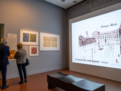 Allestimento immersivo mostra Disegnare la citta