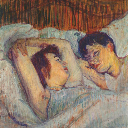Henri de Toulouse-Lautrec, In Bed, 1892, Post-Impressionism. Musée d'Orsay, Paris, France.