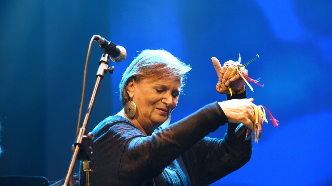 Fausta Vetere della Nuova Compagnia di Canto Popolare, foto Renzo Chiesa