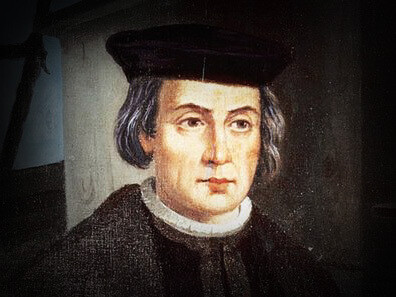 El famoso explorador Cristóbal Colon, el líder de la primera expedición europea en llegar a América en octubre de 1492