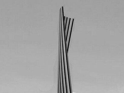 Detalle de «Cromovela» (2014), acero, Carlos Cruz-Díez. Fotografía de Juan Carlos Flores Zúñiga