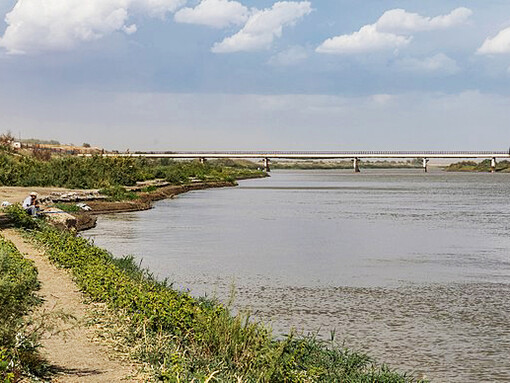 The Syr-Darya River in Uzbekistan is a fertile benefactor for the region
