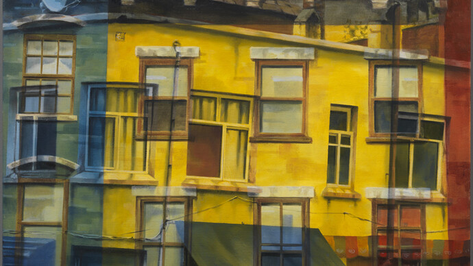 Jorge Pombo, New York / Istanbul, 2014, Oil on Canvas, 19½" x 24"