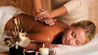 Zona de masaje en un spa