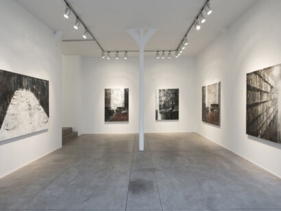 Philippe Cognée, Exhibition view. Courtesy of Galerie Daniel Templon 