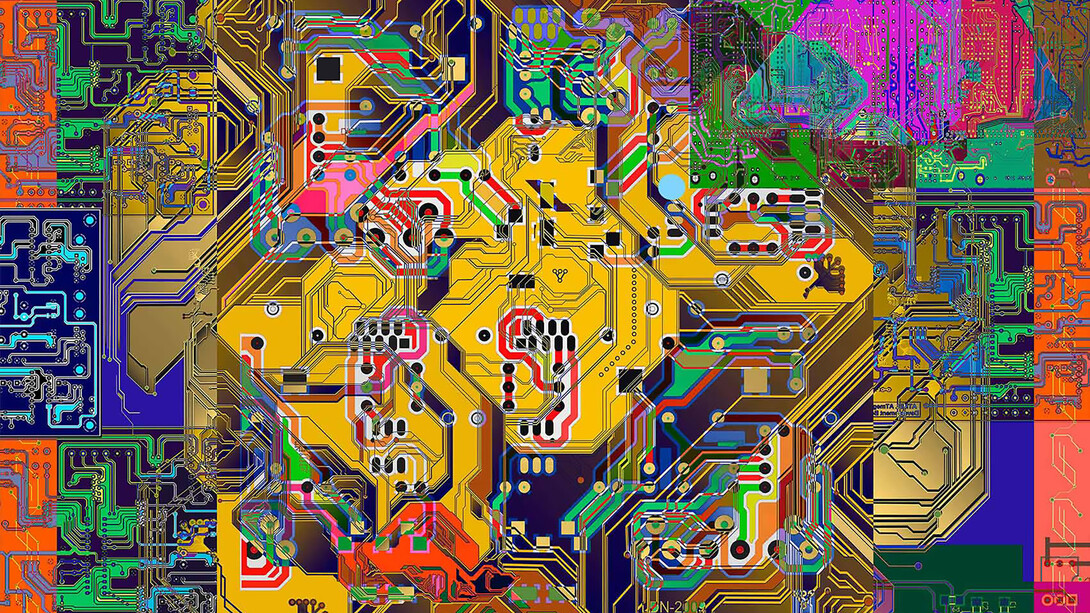 VitaliV, 1957 Cirque du Soleil, 2017, backface acrylic on dibond, 7, 100 x 100cm, courtesy MA Gallery