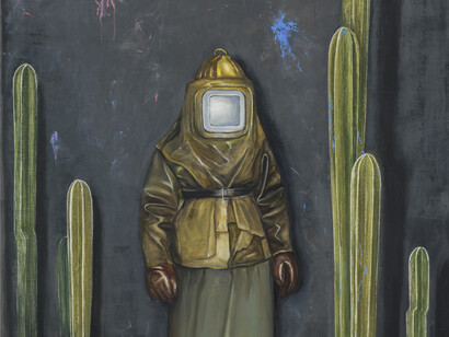 Song Yige, Diamond Miner, 2014, oil on canvas, 110 x 147 cm, courtesy of the artist and Marlborough Fine Art, London