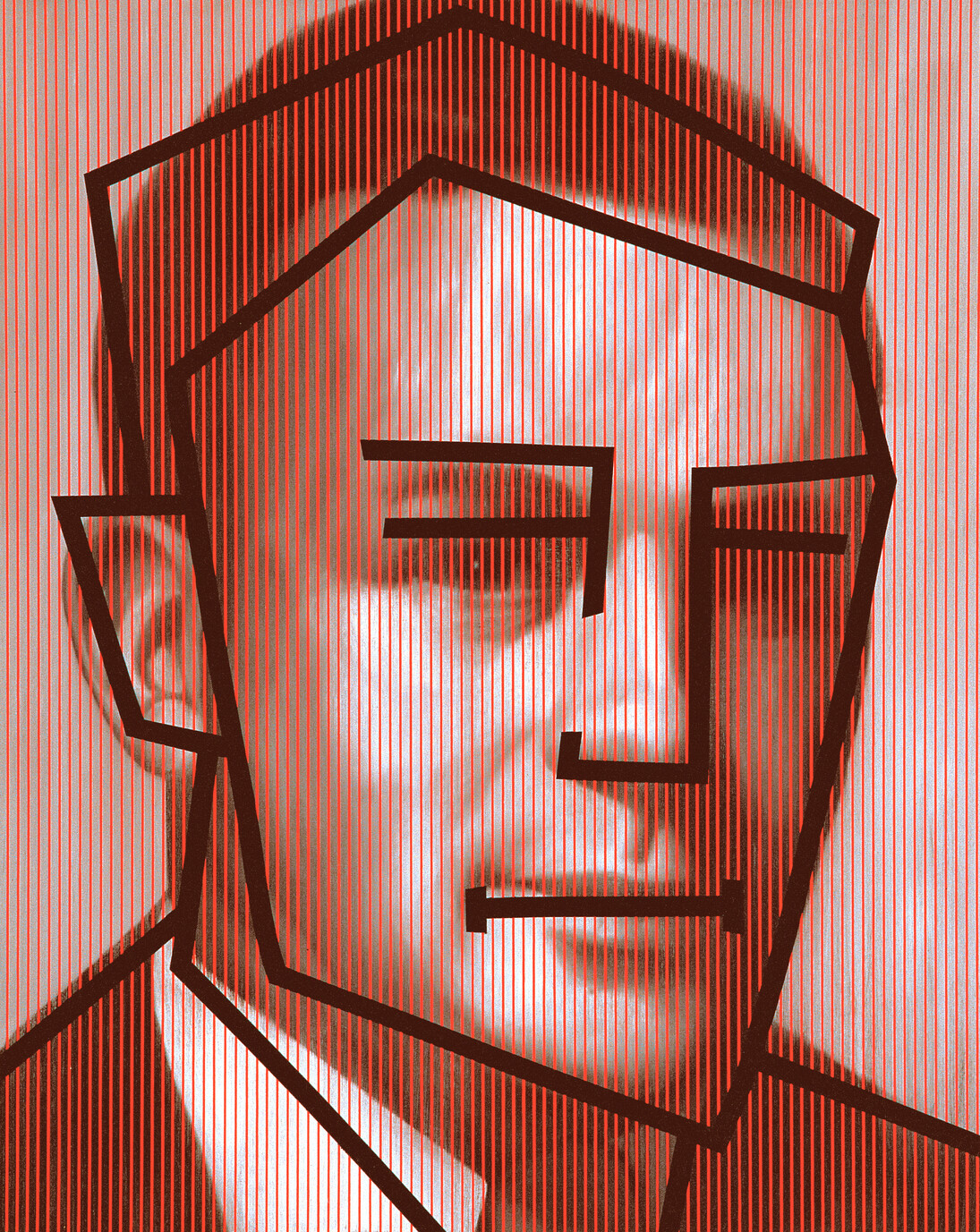 Chris Cran, Red Man / Black Cartoon, 1990
Oil and enamel on plywood
152.4 x 121.92 cm
Courtesy of the Artist