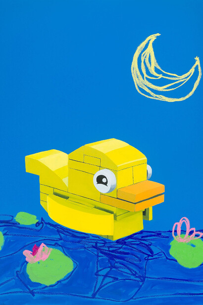 Adam S. Umbach, Duck light (Bright blue), 2024. Courtesy of Cavalier Gallery 