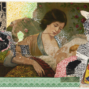 Robert Hudson
Chases Dirt
2018
acrylic, charcoal, and collage on paper
22 x 30 inches
