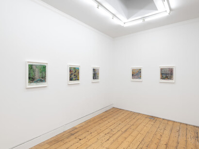 John Maclean, Works on paper, exhibition view. Courtesy of the Approach 