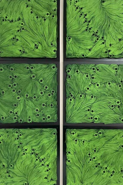 Jae Ko, Green (detail), 2024. Courtesy of Heather Gaudio Fine Art