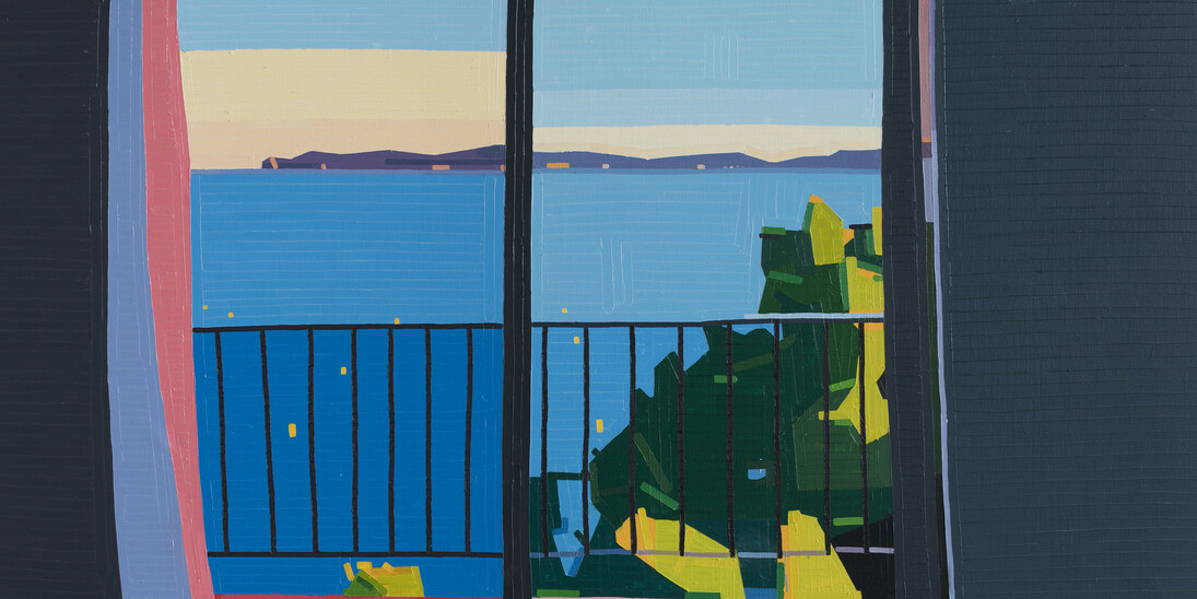 Guy Yanai, Rayol Canadel Sur Mer (Barbarian In The Garden), 2017 , Oil on linen, 70 7/8 x 78 3/4 in (180 x 200 cm). Courtesy of the artist and Praz-Delavallade.
