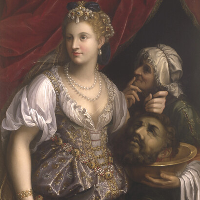 Fede Galizia, Judith con la cabeza de Holofernes (detalle)