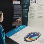 La santé dans l’espace. L’audace d’explorer, vue d’exposition. Avec l’aimable autorisation d’Ingenium. Musée de l’aviation et de l’espace du Canada