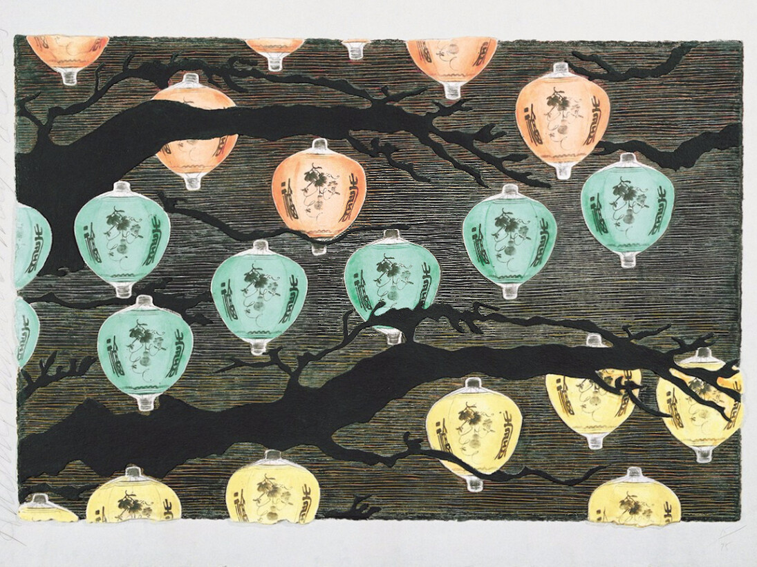 Donald Sultan, Hanging Lanterns, 2008. Courtesy of Mixografia