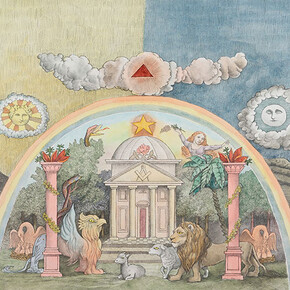 Drawing the Curtain. Courtesy of Morgan Museum