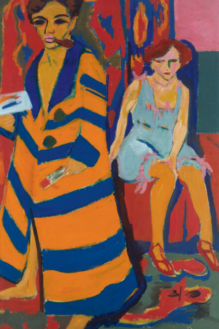 Ernst Ludwig Kirchner, Maler und Modell, 1910/1926