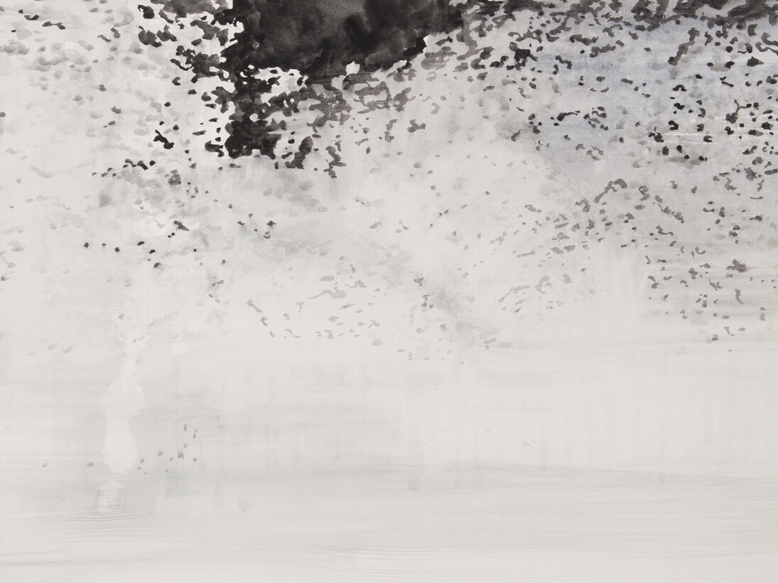 Uwe Wittwer, The Black Sun (After Antonioni) (detail), 2012, Watercolour, 78 parts, 31 × 51 cm each part © Uwe Wittwer 2015. Courtesy Parafin, London