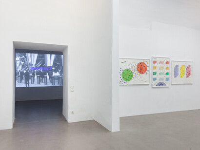 Stephen Willats, Silent influencer, exhibition view. Courtesy of Charim Gallery. Photo by Flavio Palasciano