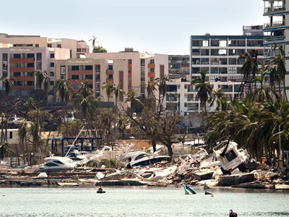 Devastación por el huracán Otis en Acapulco, México
