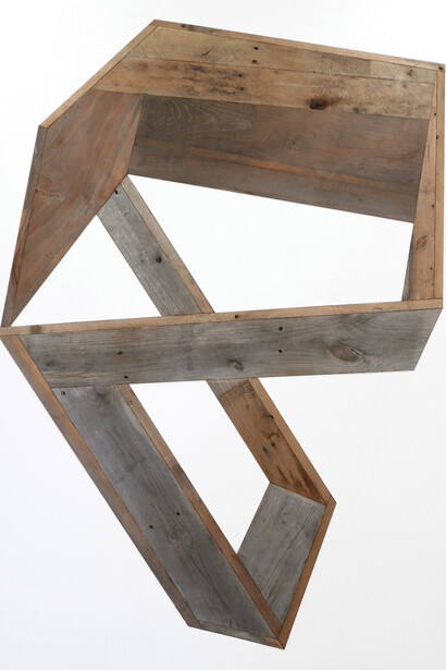 Michael Zelehoski, Shadowboxing, 2015, Assemblage with repurposed wood and phenolic plywood, 153 x 114 cm / 60 x 45 in.